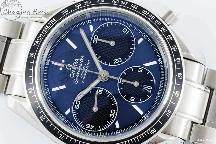 0405 UrbanChic Speedmaster Racing Master SS HKF Best Edition Blue Black Dial on SS Bracelet A 7808